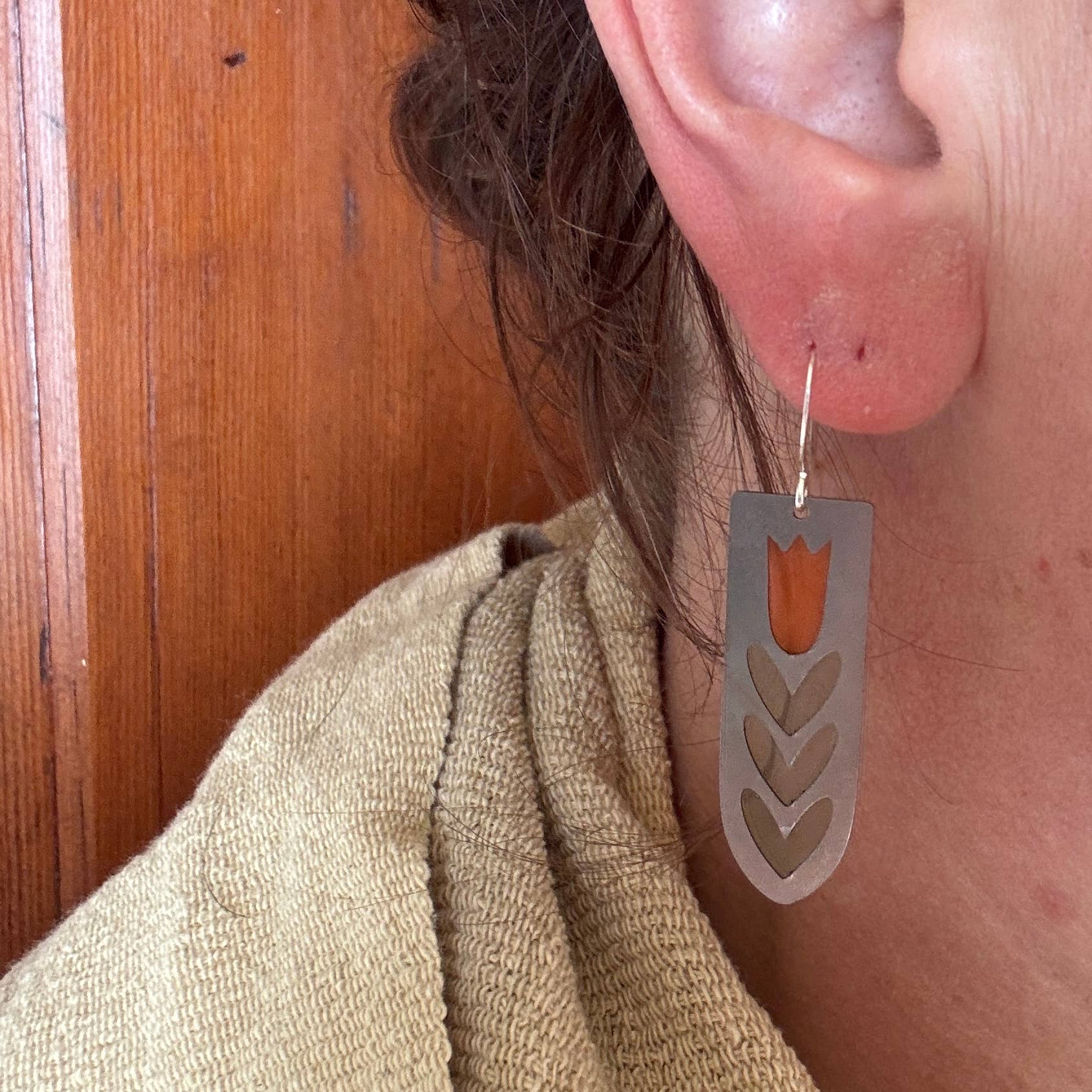 Scandi // Stained Glass Resin Earrings by Wild Lupine Folkcraft
