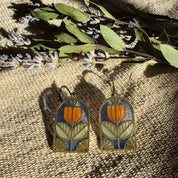 Tracery // Stained Glass Resin Earrings by Wild Lupine Folkcraft