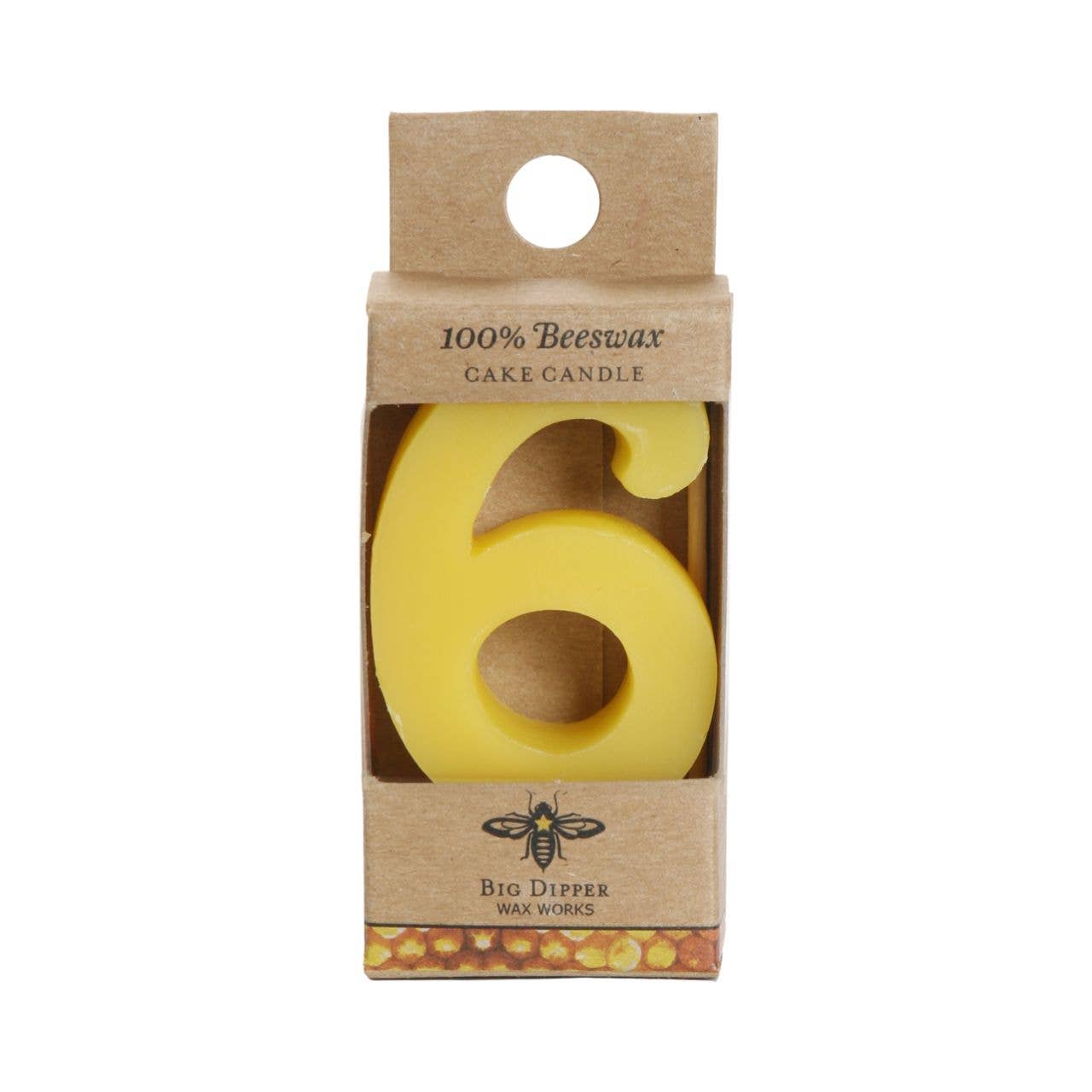 Pure Beeswax Birthday Cake Number Candles by Big Dipper Wax Works
