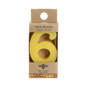 Pure Beeswax Birthday Cake Number Candles by Big Dipper Wax Works