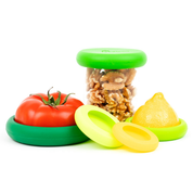 Reusable Silicone Food Savers - Fresh Green (Set of 5) by Food Huggers