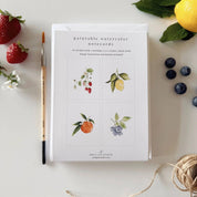 Fruit Paintable Watercolor Notecard Set by emily lex studio