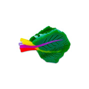 Mini Rainbow Chard Hair Claw Clip by Jenny Lemons