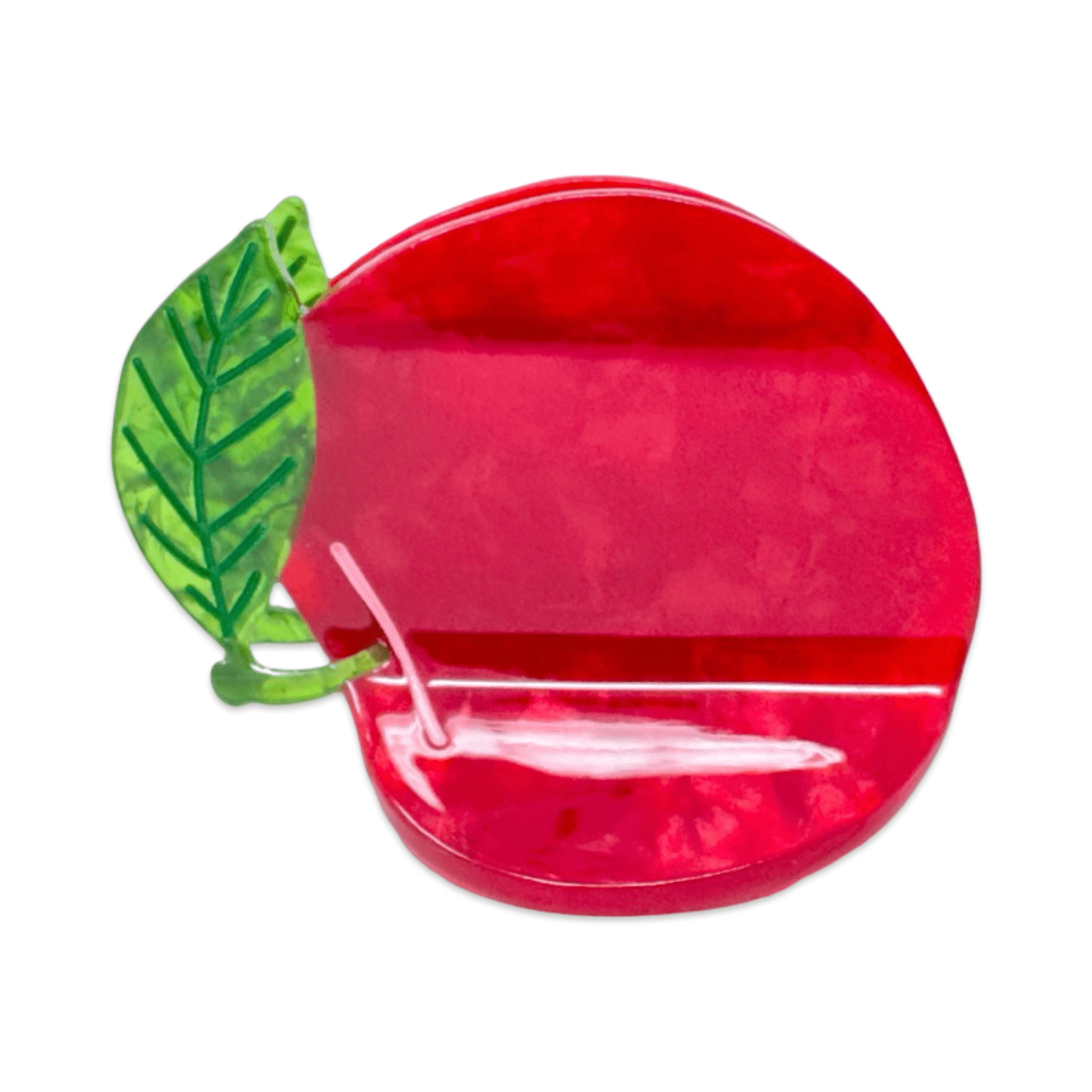 Midi Red Apple Hair Claw Clip by Jenny Lemons