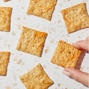 Sourdough Cheddar & Chive Crackers by Unbothered Foods