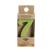 Pure Beeswax Birthday Cake Number Candles by Big Dipper Wax Works