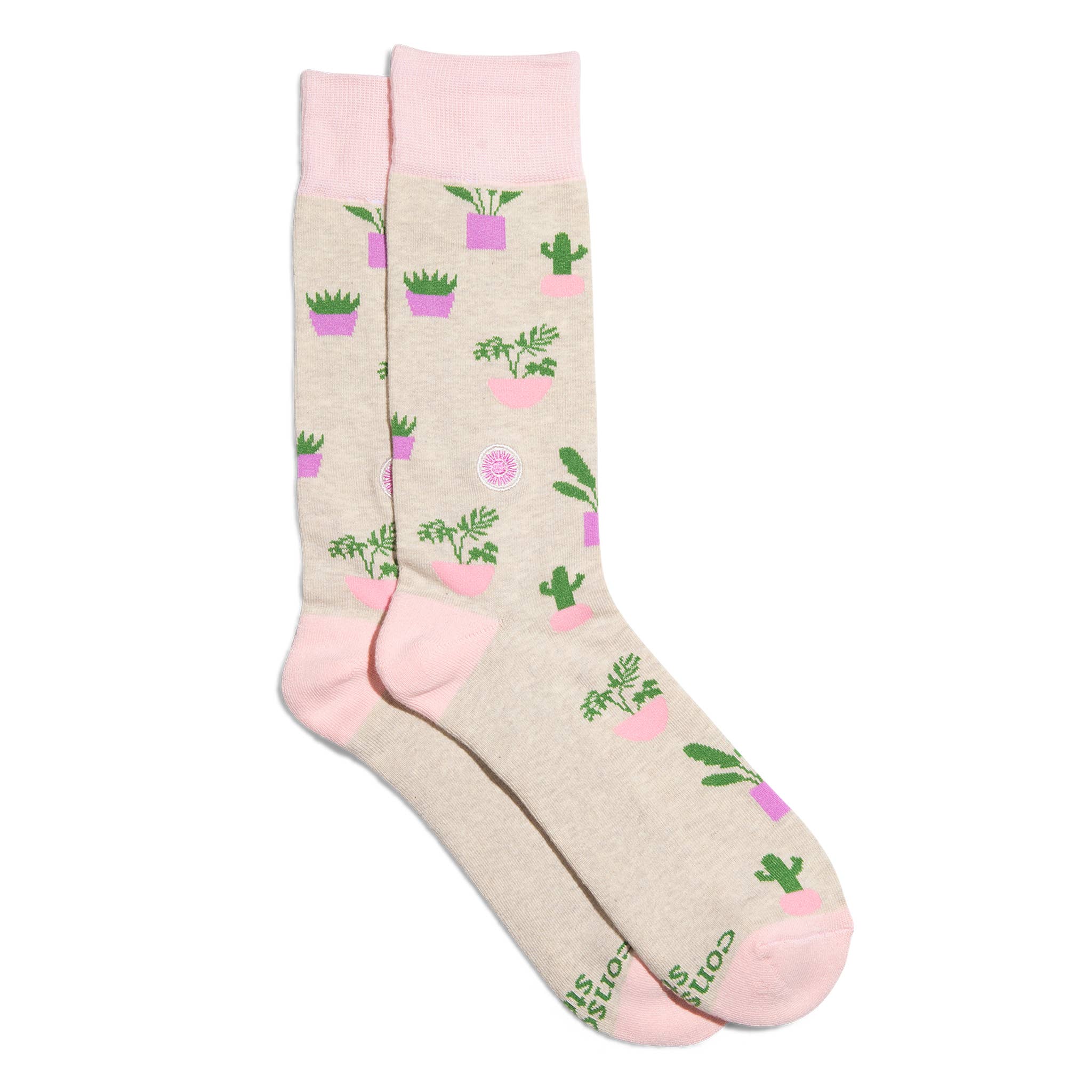 Socks that Support Mental Health (Happy Houseplants) by Conscious Step
