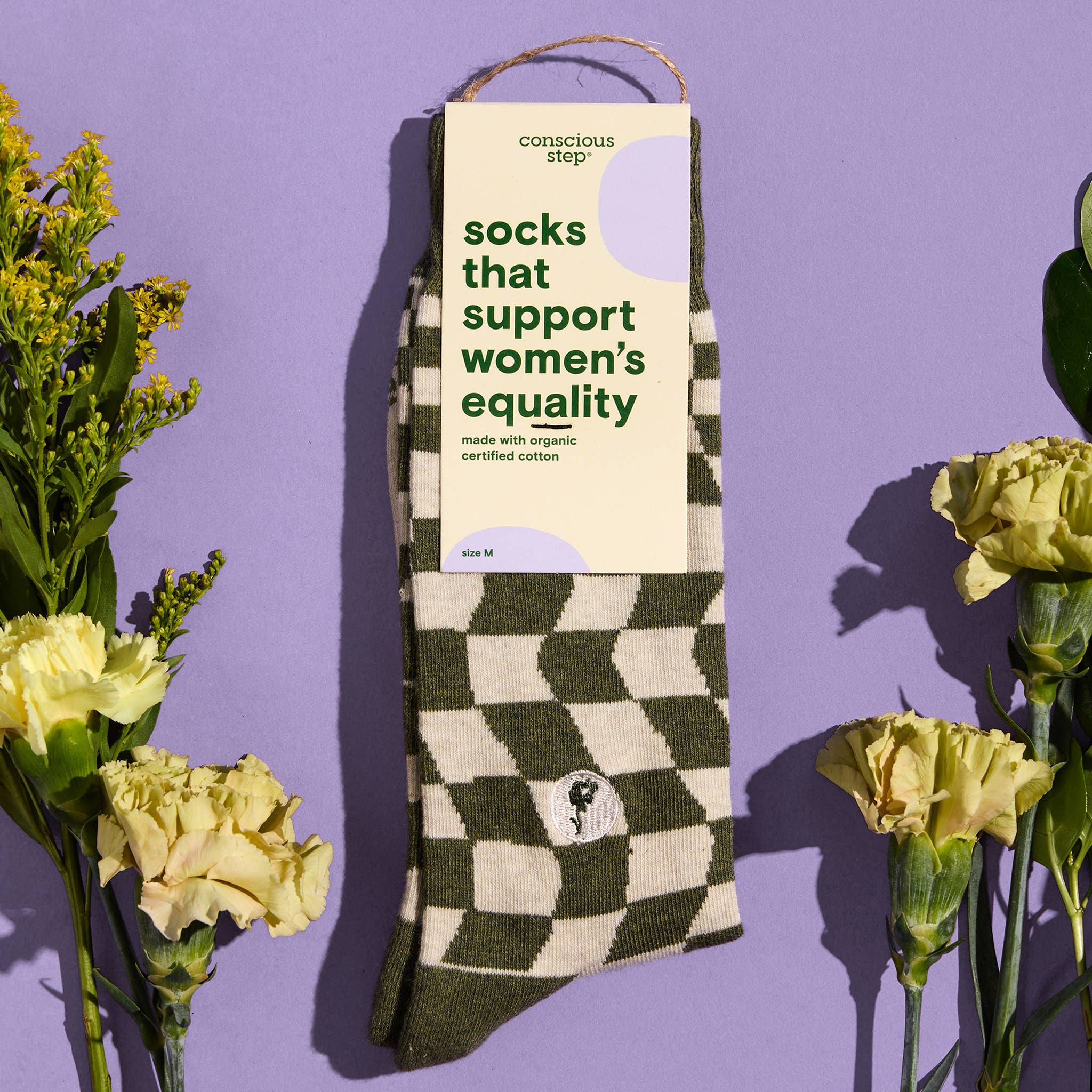 Socks that Support Women's Equality | Groovy Grid by Conscious Step