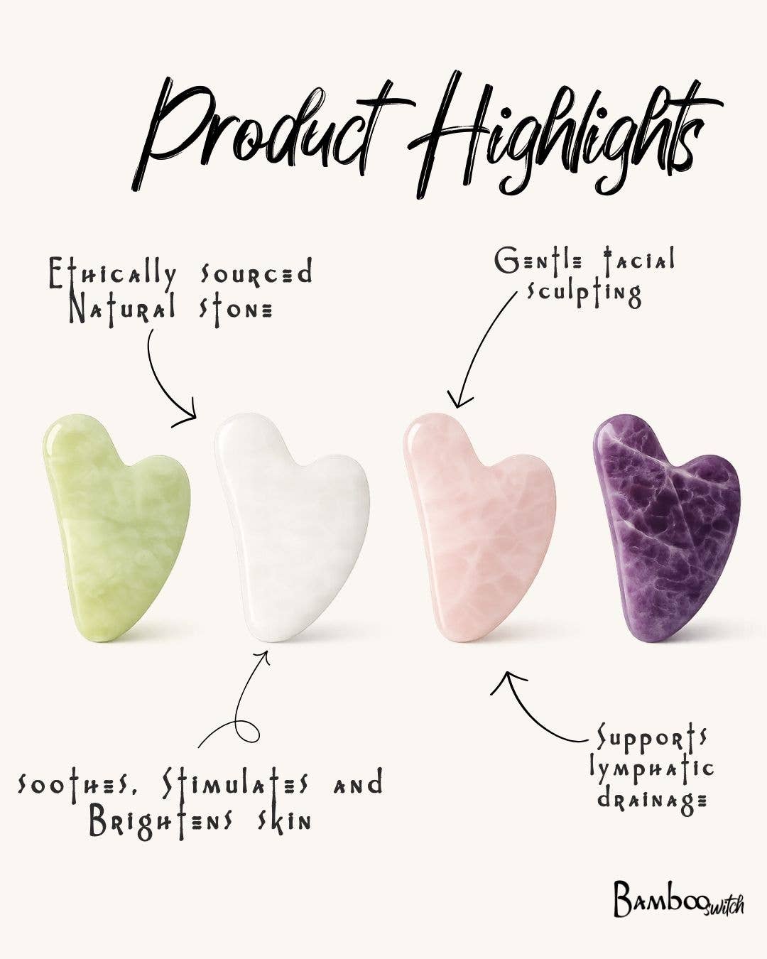 Gua Sha Stone | Facial Stone by Bamboo Switch