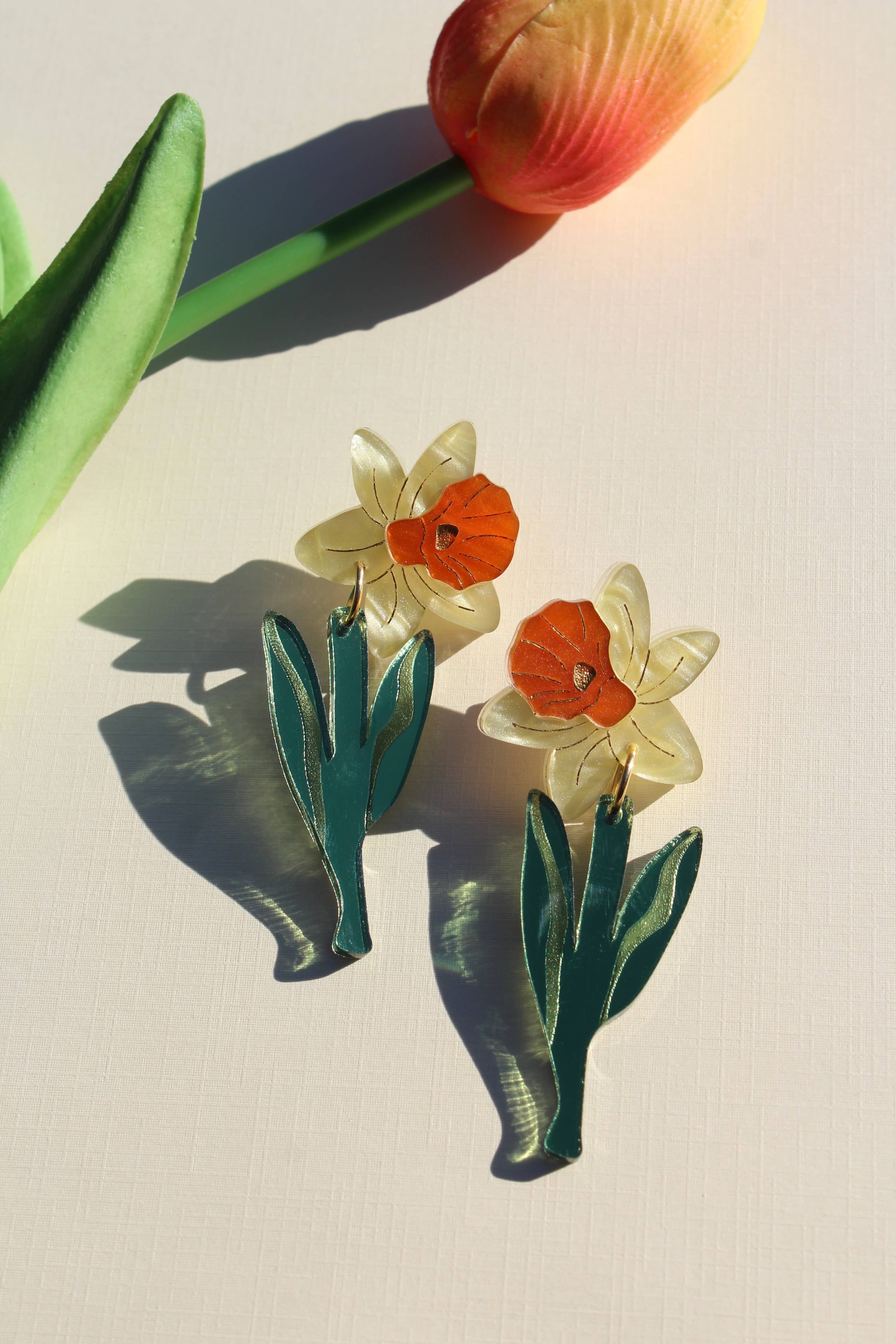 Daffodils Earrings by Not Picasso