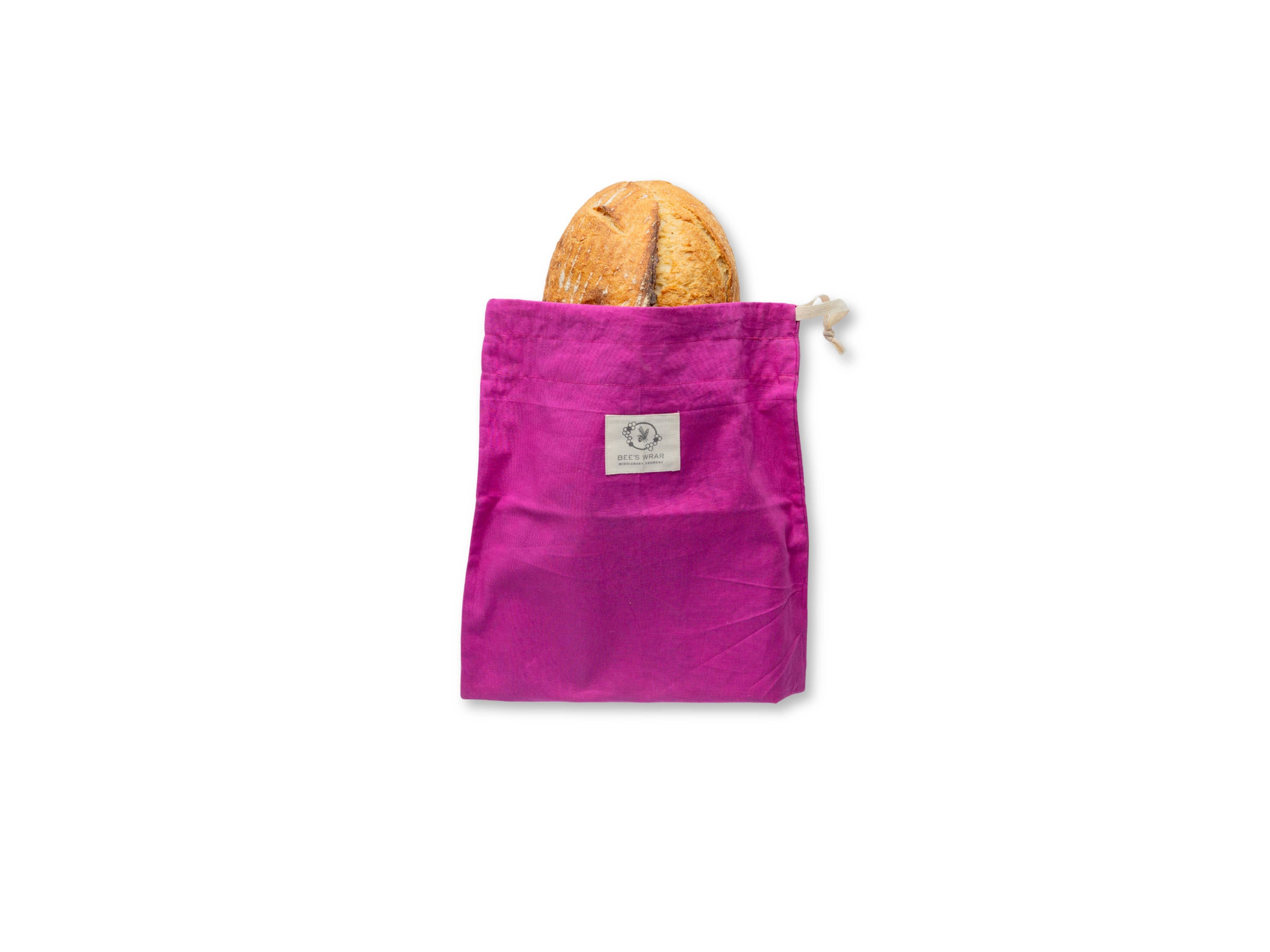 Reusable Beeswax Lined Artisan Bread Bag - Magenta by Bee's Wrap