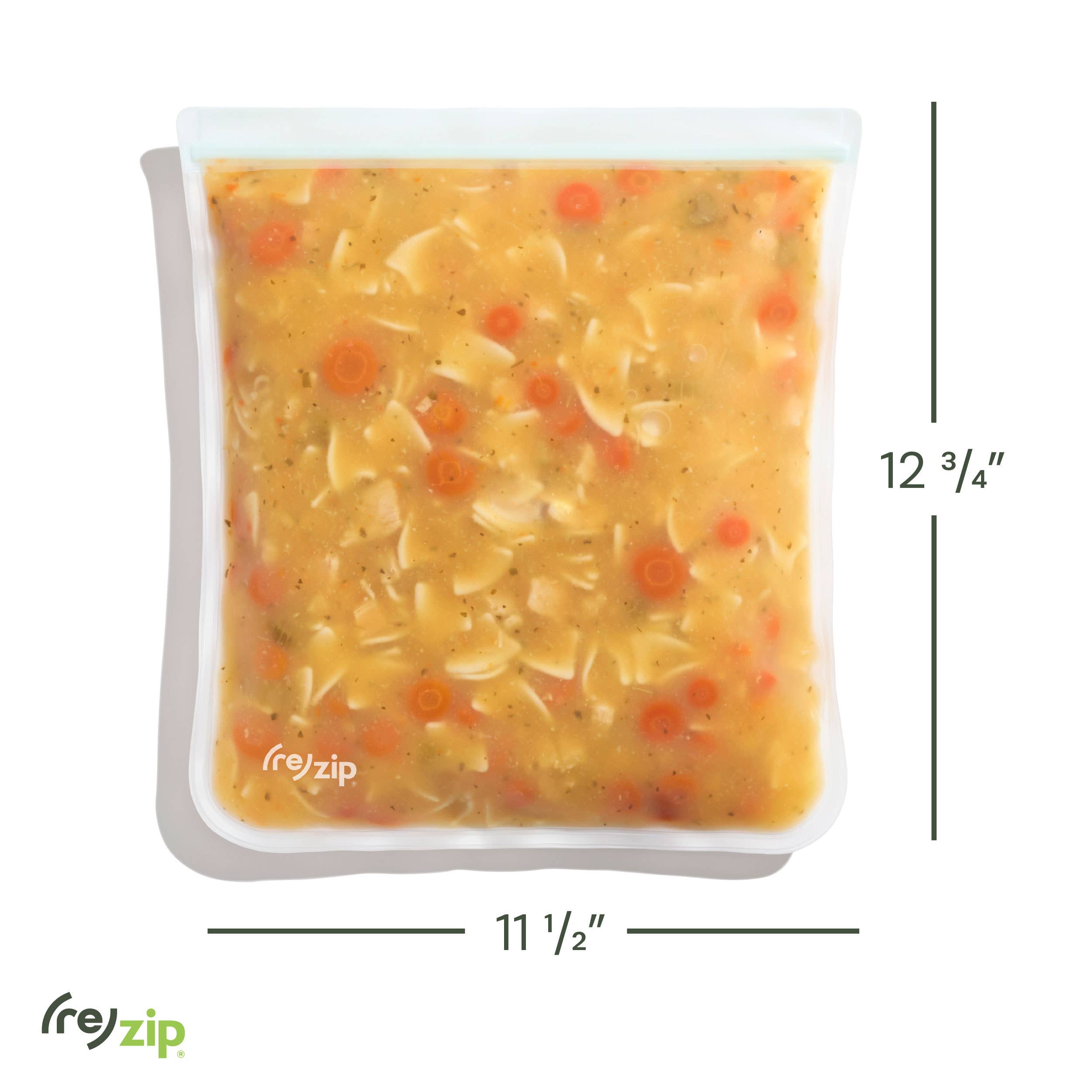 Reusable Flat Gallon Storage Bags - Clear - 2 Pack by Rezip Co.