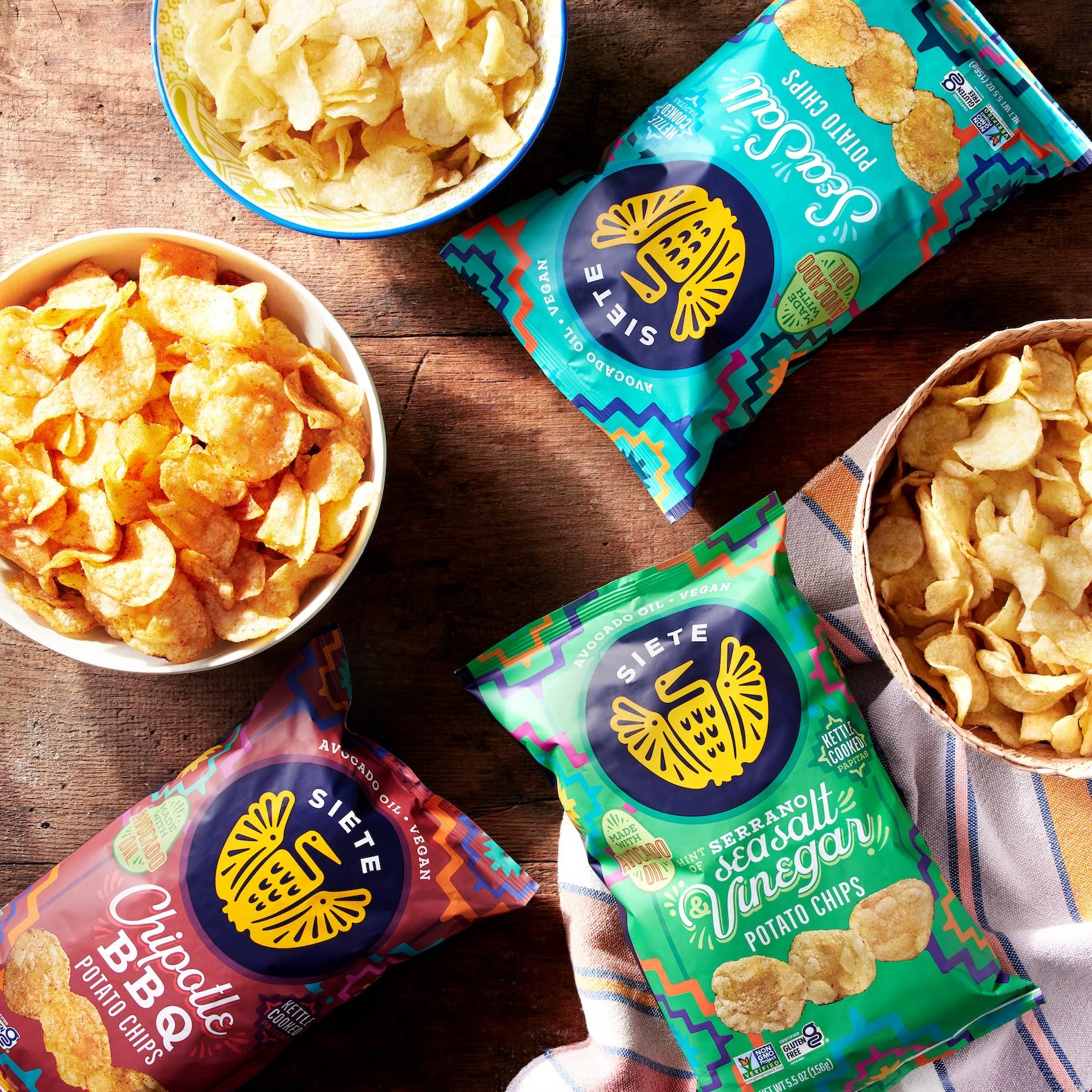 Kettle Cooked Potato Chips 5.5 oz by Siete Foods