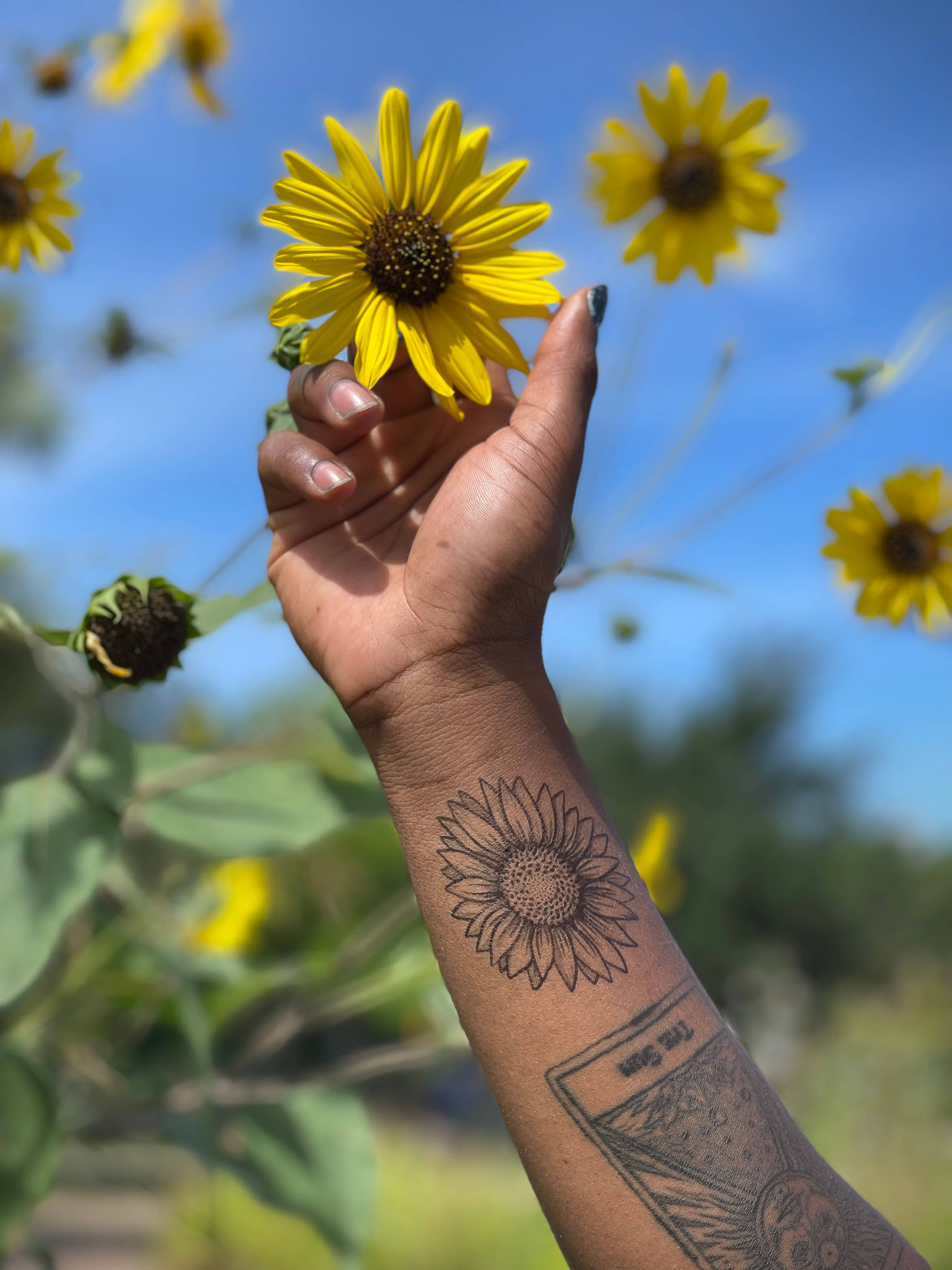Sunflower Temporary Tattoo by NatureTats