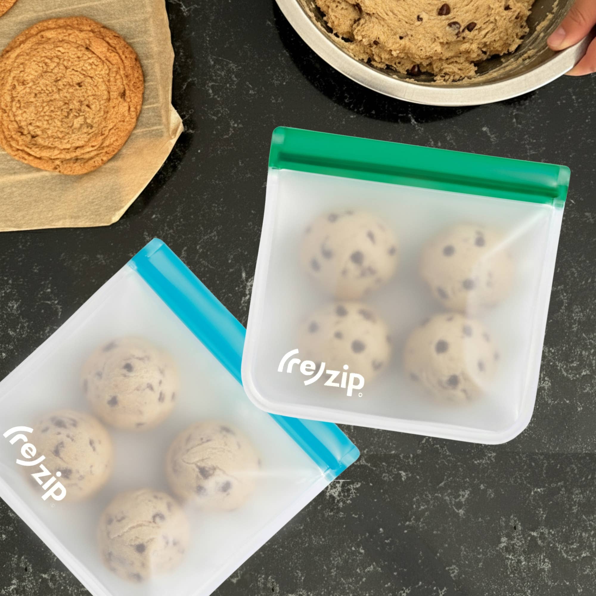 Reusable Flat Sandwich Bags - 2 Pack by Rezip Co.