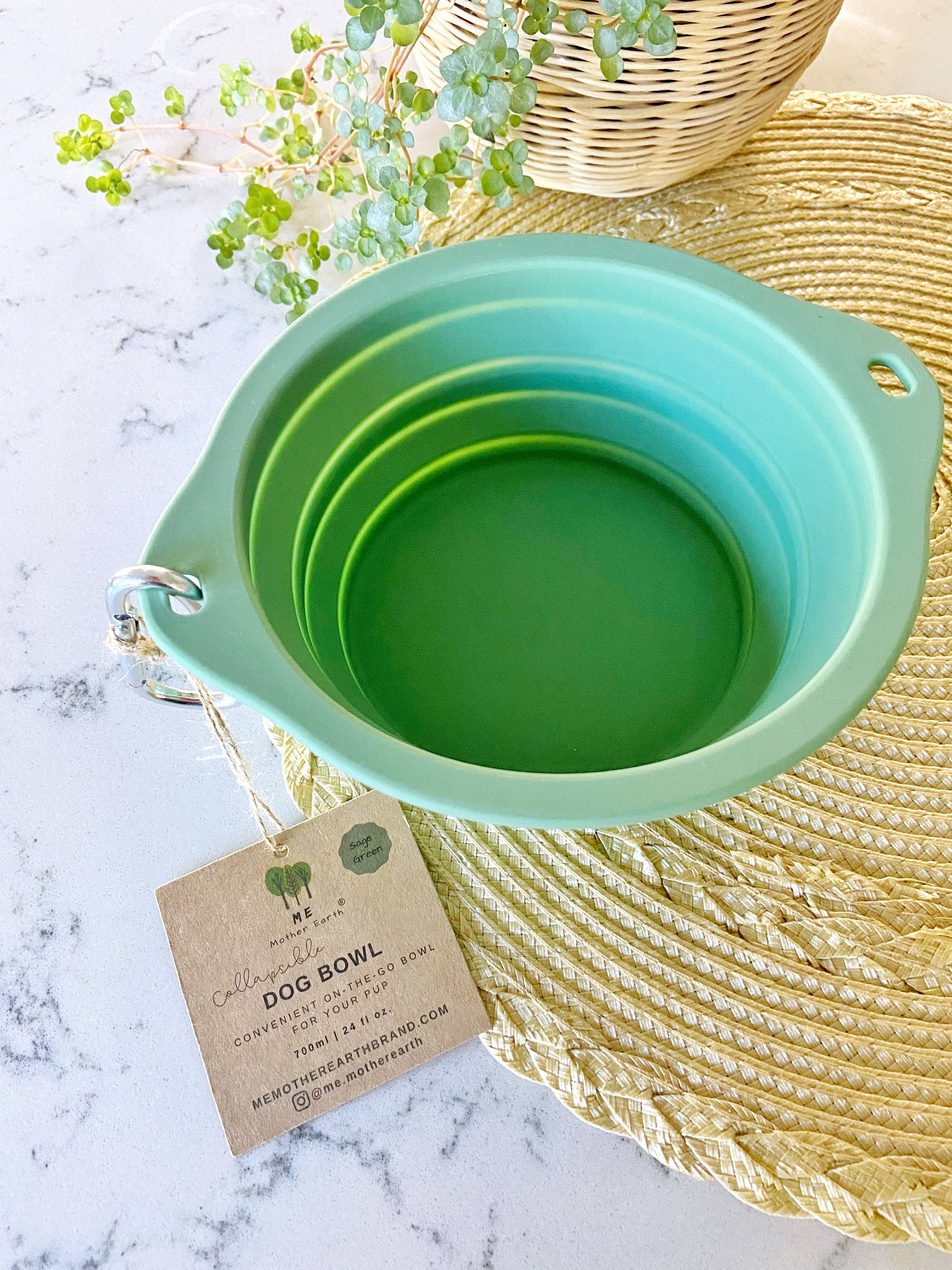 Collapsible Silicone Dog Bowl by Me Mother Earth