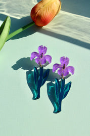 Irises Earrings by Not Picasso