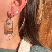 Horizon // Stained Glass Resin Earrings by Wild Lupine Folkcraft