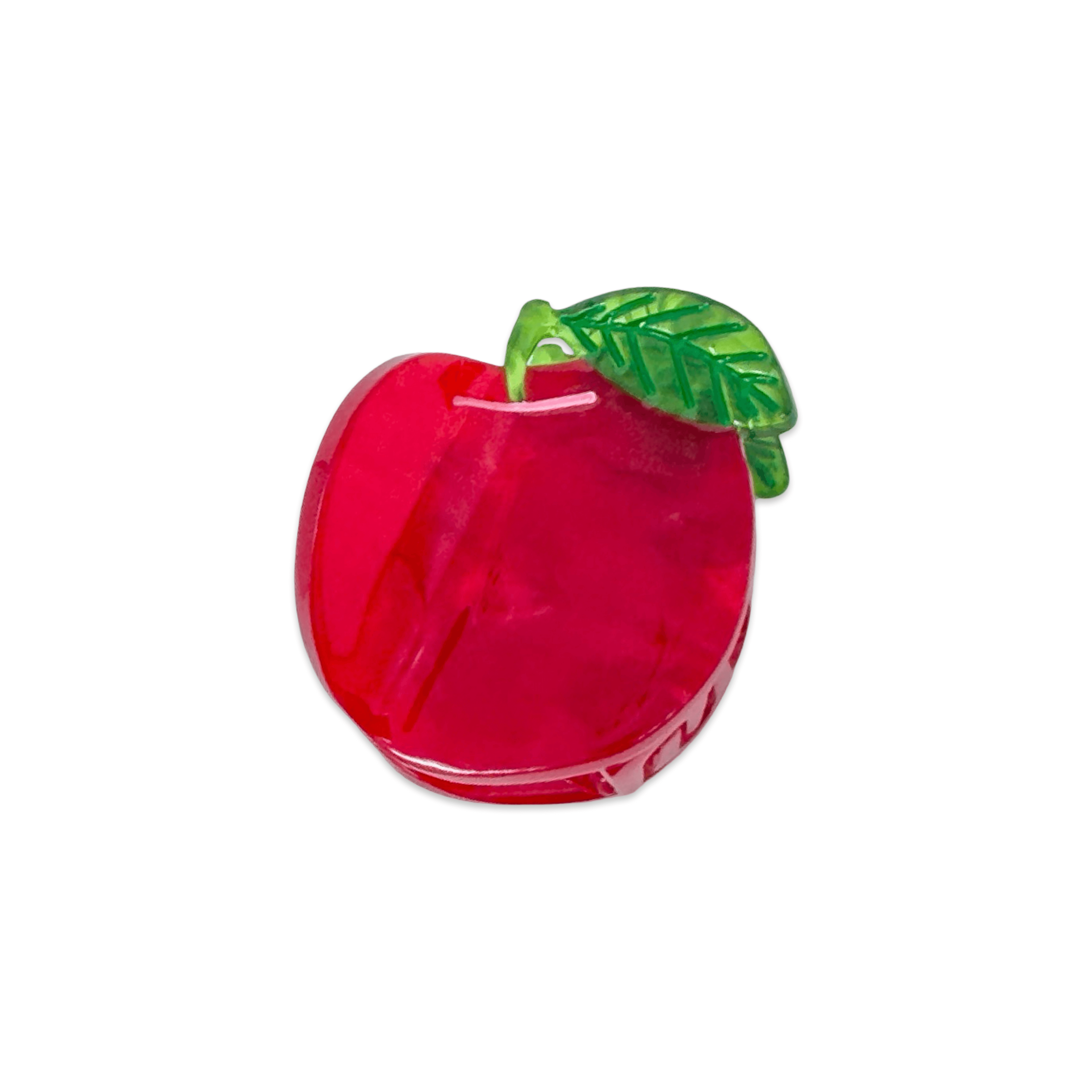 Mini Red Apple Hair Claw Clip by Jenny Lemons