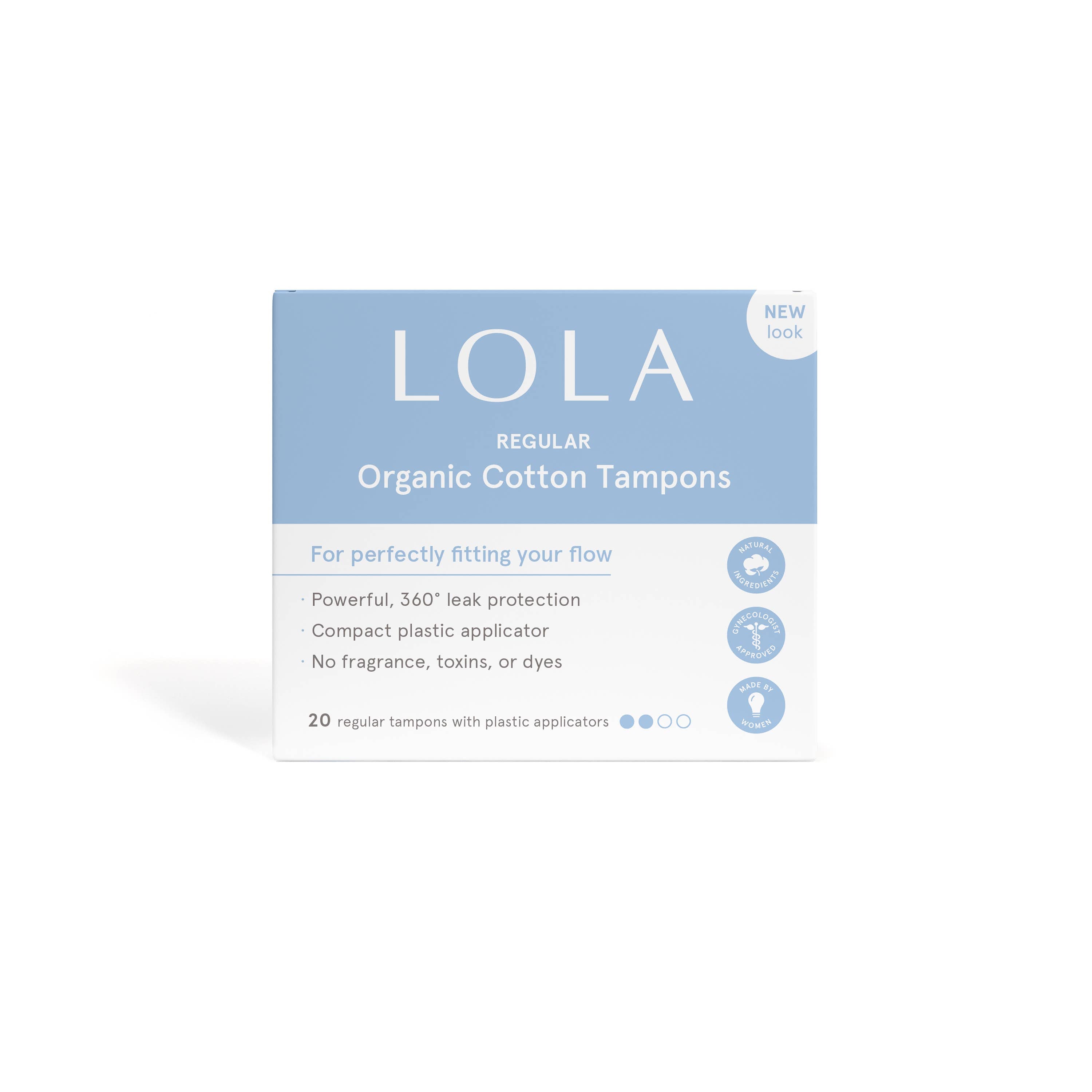 Regular Organic Cotton Tampons, 20 ct by LOLA