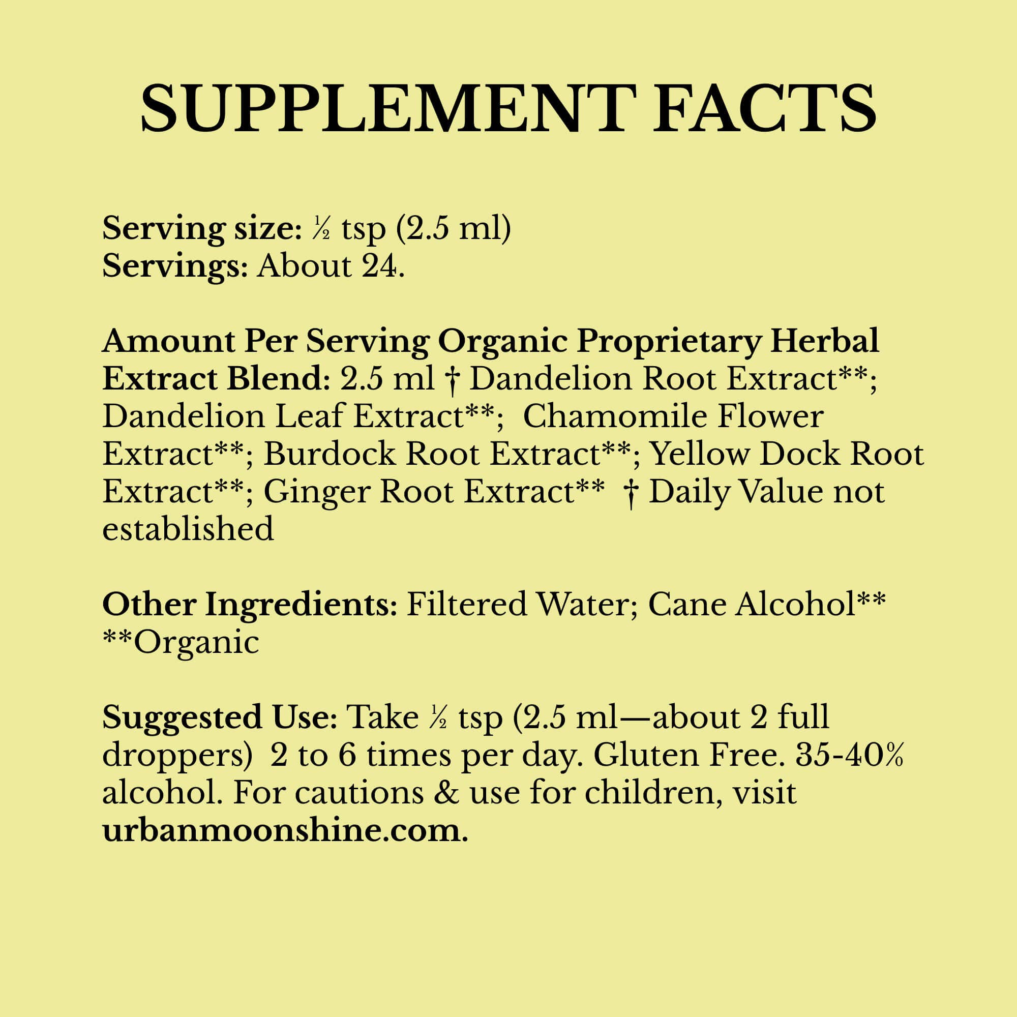 Calm Tummy Digestive Bitters - Relieve Nausea, Upset Stomach  by Urban Moonshine