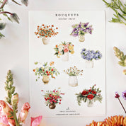 Bouquet Sticker Sheets by emily lex studio