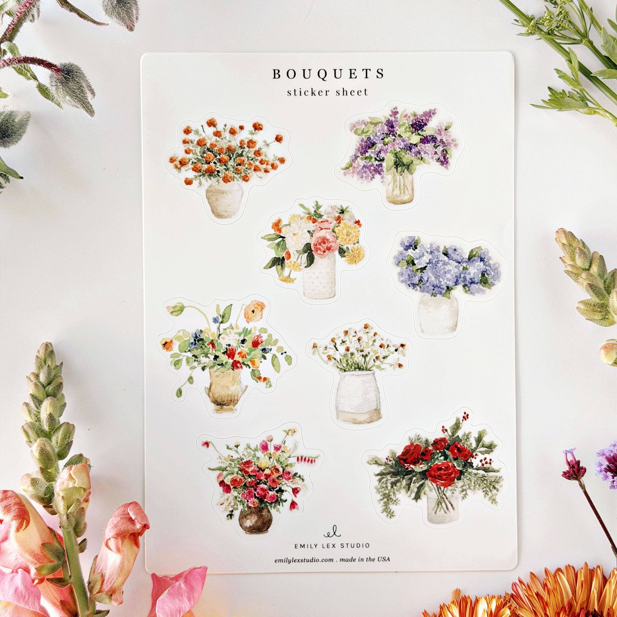 Bouquet Sticker Sheets by emily lex studio