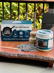 Cast Iron Care Kit: 3-Piece Cleaning & Conditioning Set by Trailside Table