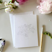 Bouquets Paintable Watercolor Notecard Set by emily lex studio