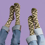 Socks that Support Women's Equality | Groovy Grid by Conscious Step