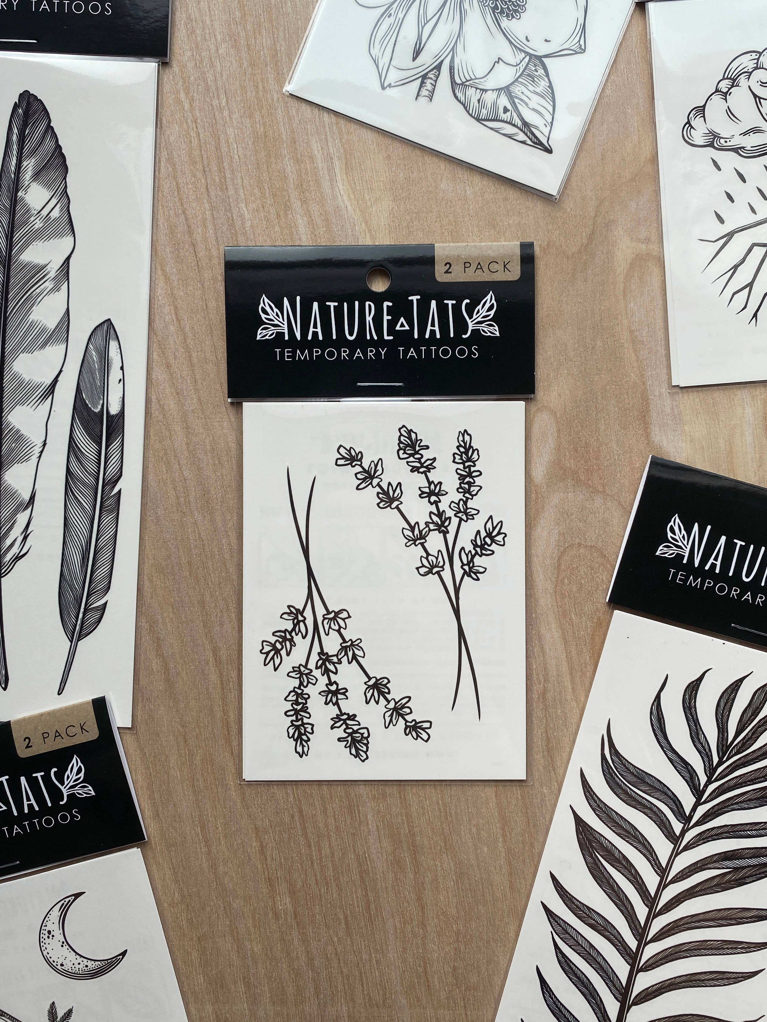 Lavender Twigs Temporary Tattoo by NatureTats