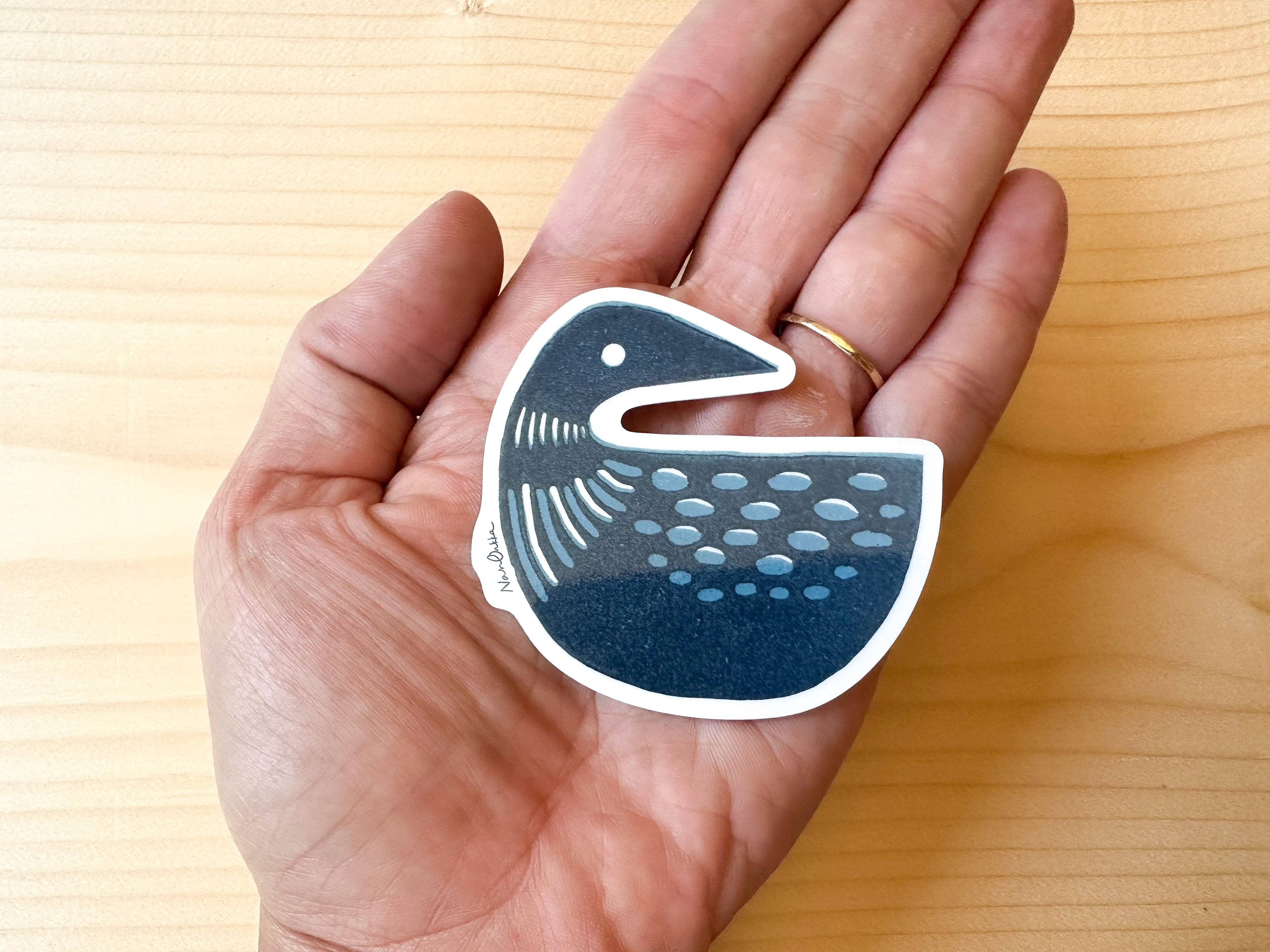 Loon Diecut Sticker by Nan Onkka Prints