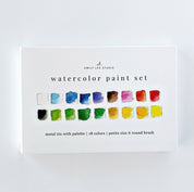 Watercolor Paint Set w/ Brush - 18 Colors by emily lex studio