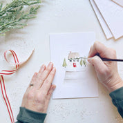 Christmas Cheer Paintable Watercolor Notecard Set by emily lex studio