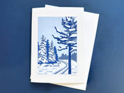 Backcountry Winter Blank Greeting Card by Nan Onkka Prints