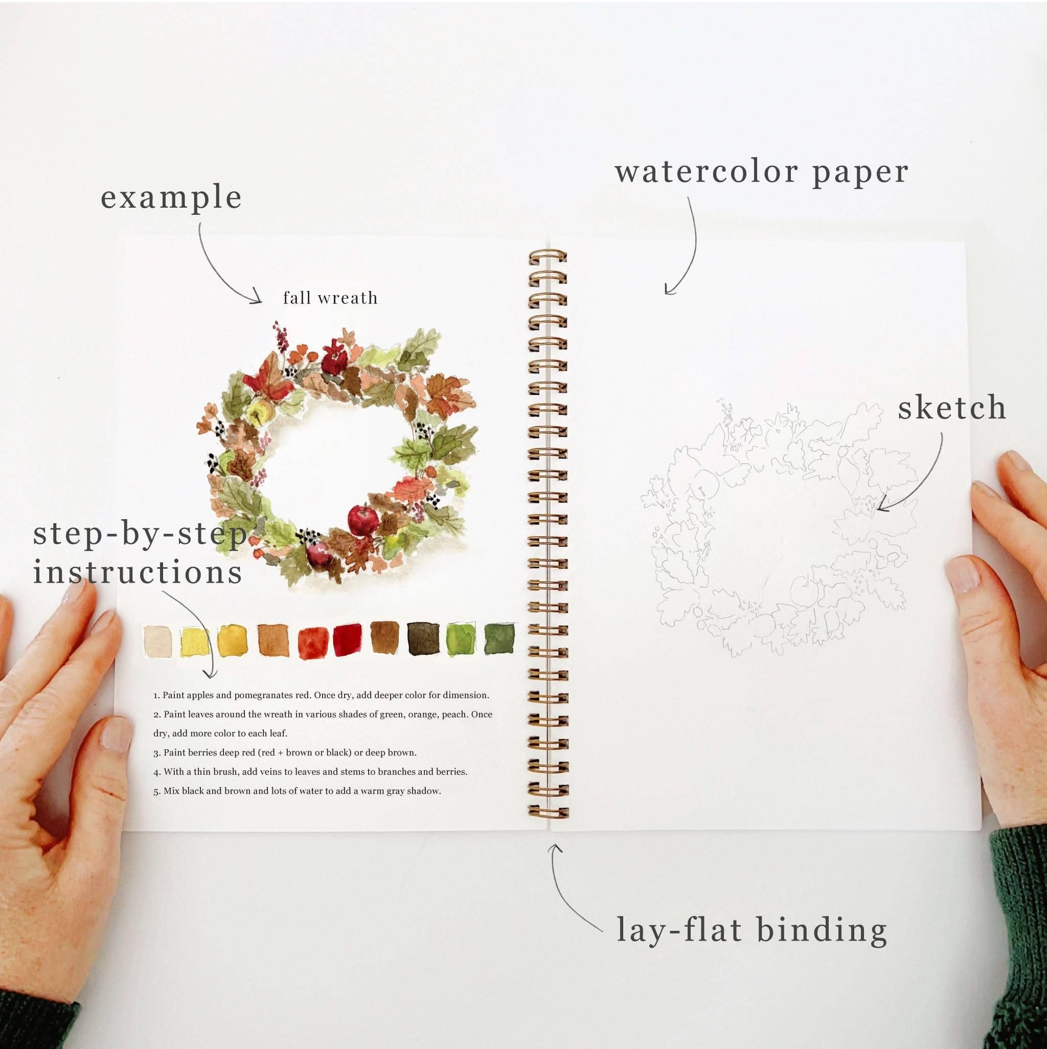 Autumn Watercolor Workbook by emily lex studio