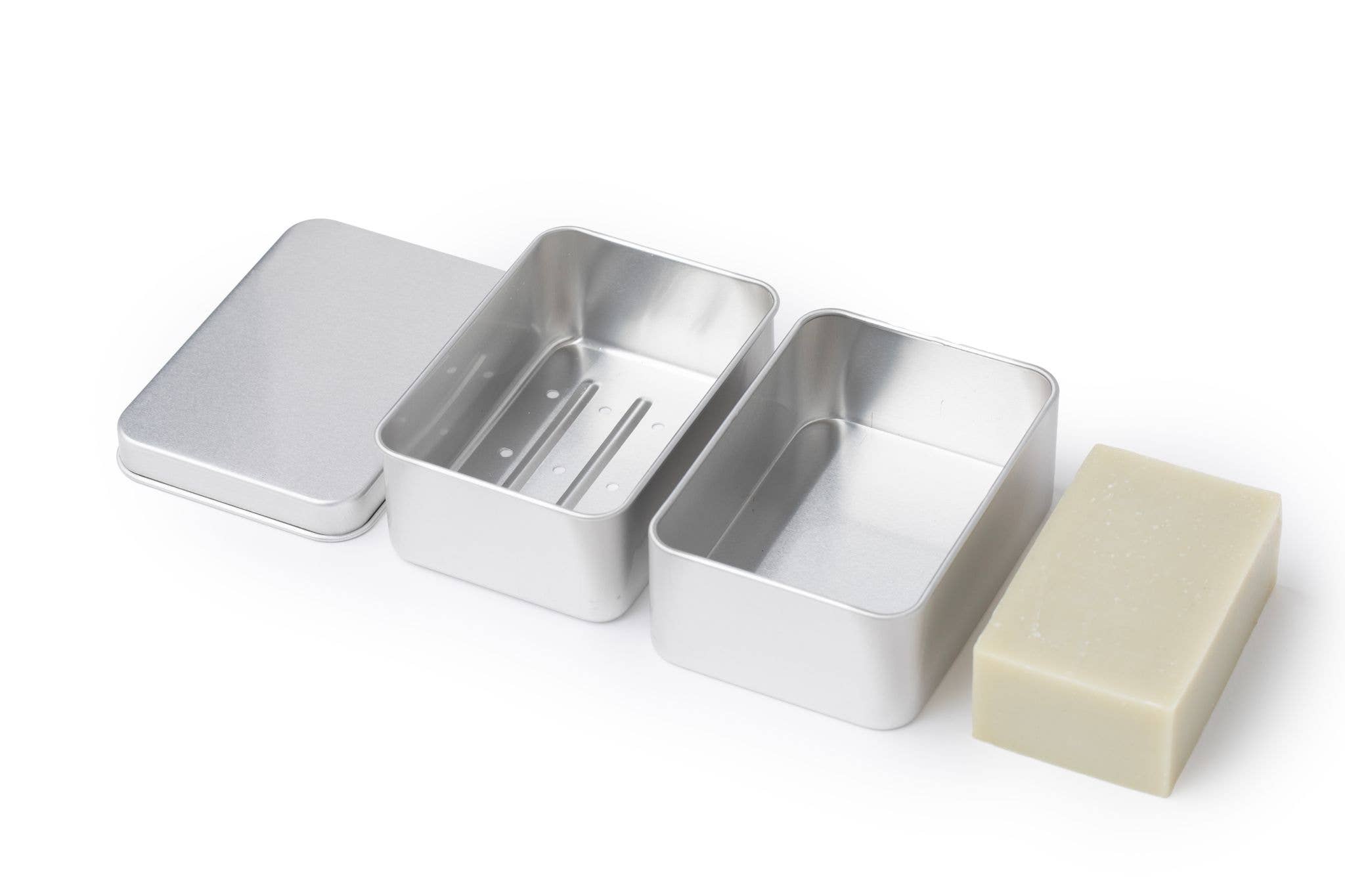 Draining Aluminum Bar Soap Travel Tin by Sunniemade
