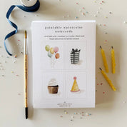 Celebrate Paintable Watercolor Notecard Set by emily lex studio