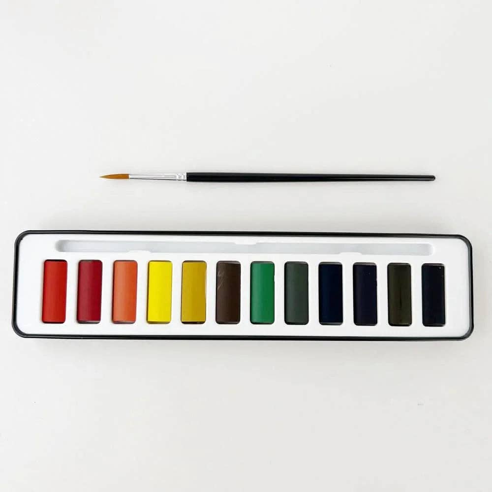 Watercolor Paint Set - 12 colors - by emily lex studio