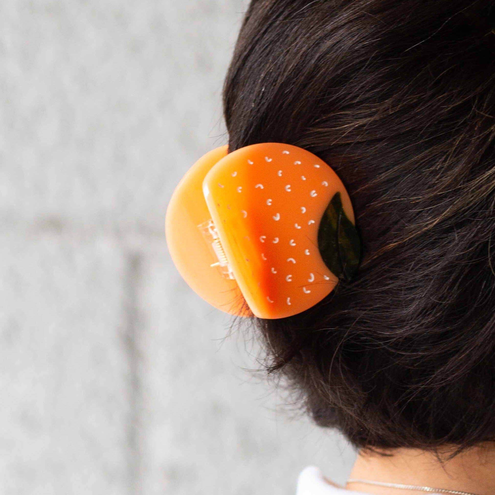 Midi Orange Hair Claw Clip by Jenny Lemons