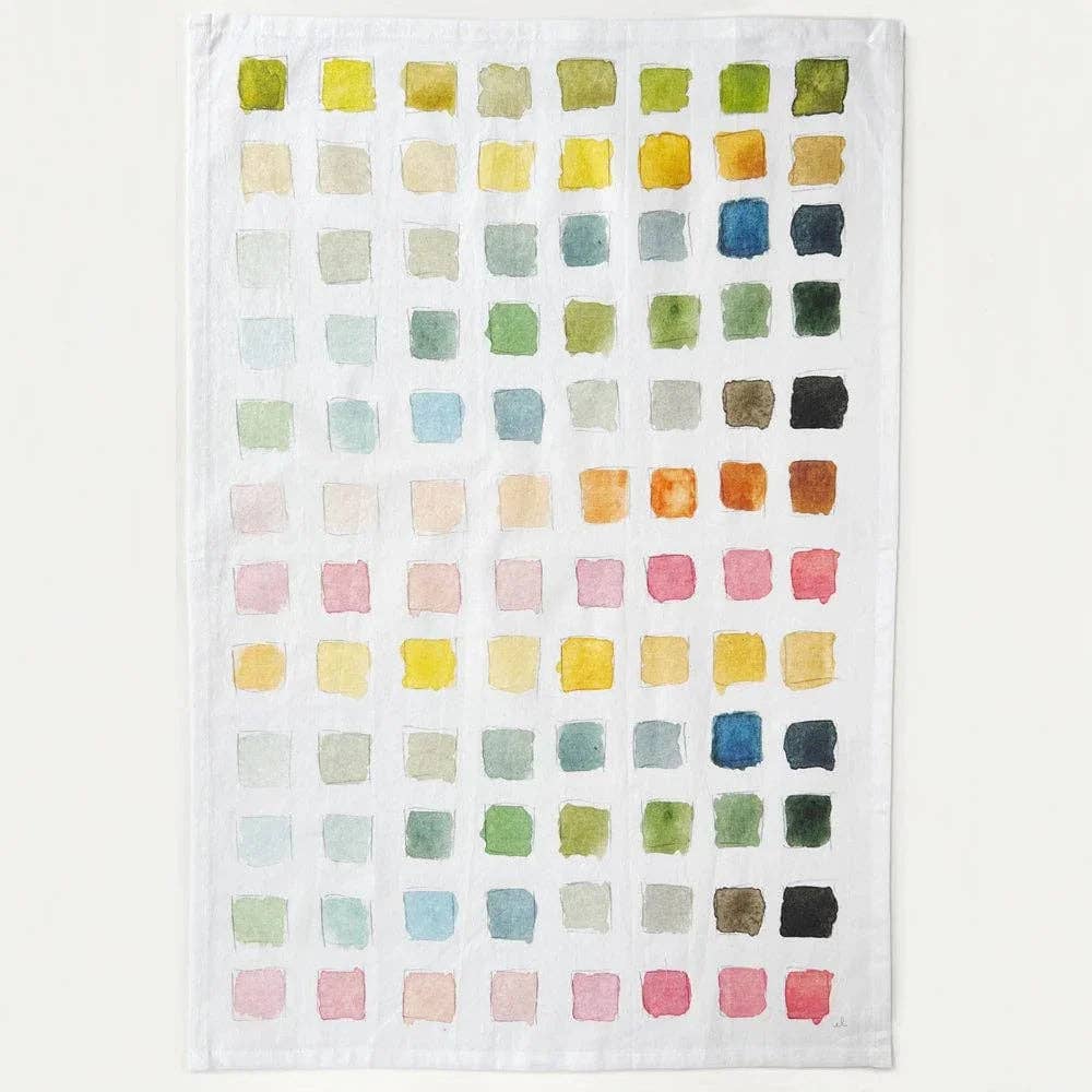 Paint Swatch Cotton Flour Sack Tea Towel by emily lex studio