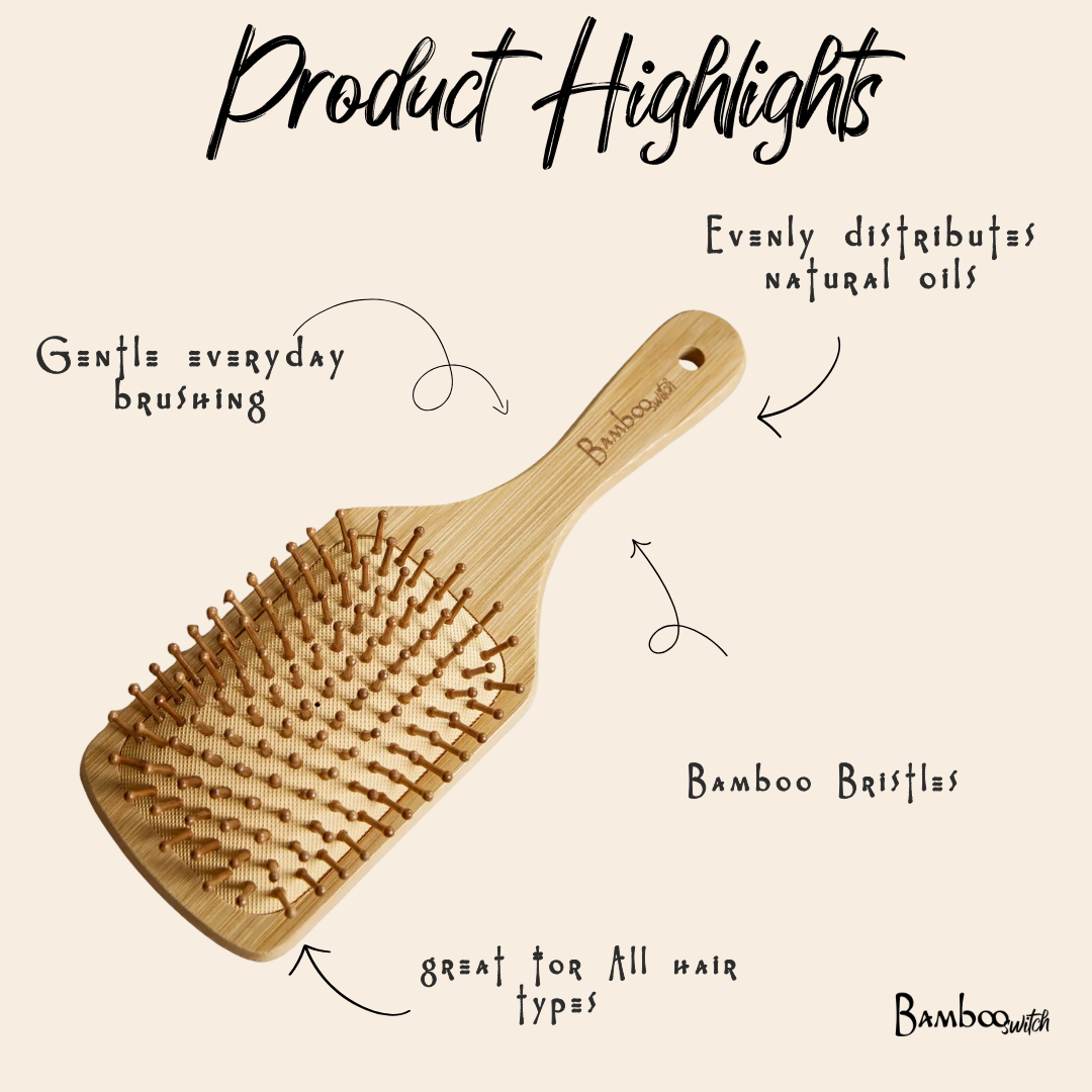 Bamboo Paddle Hairbrush by Bamboo Switch