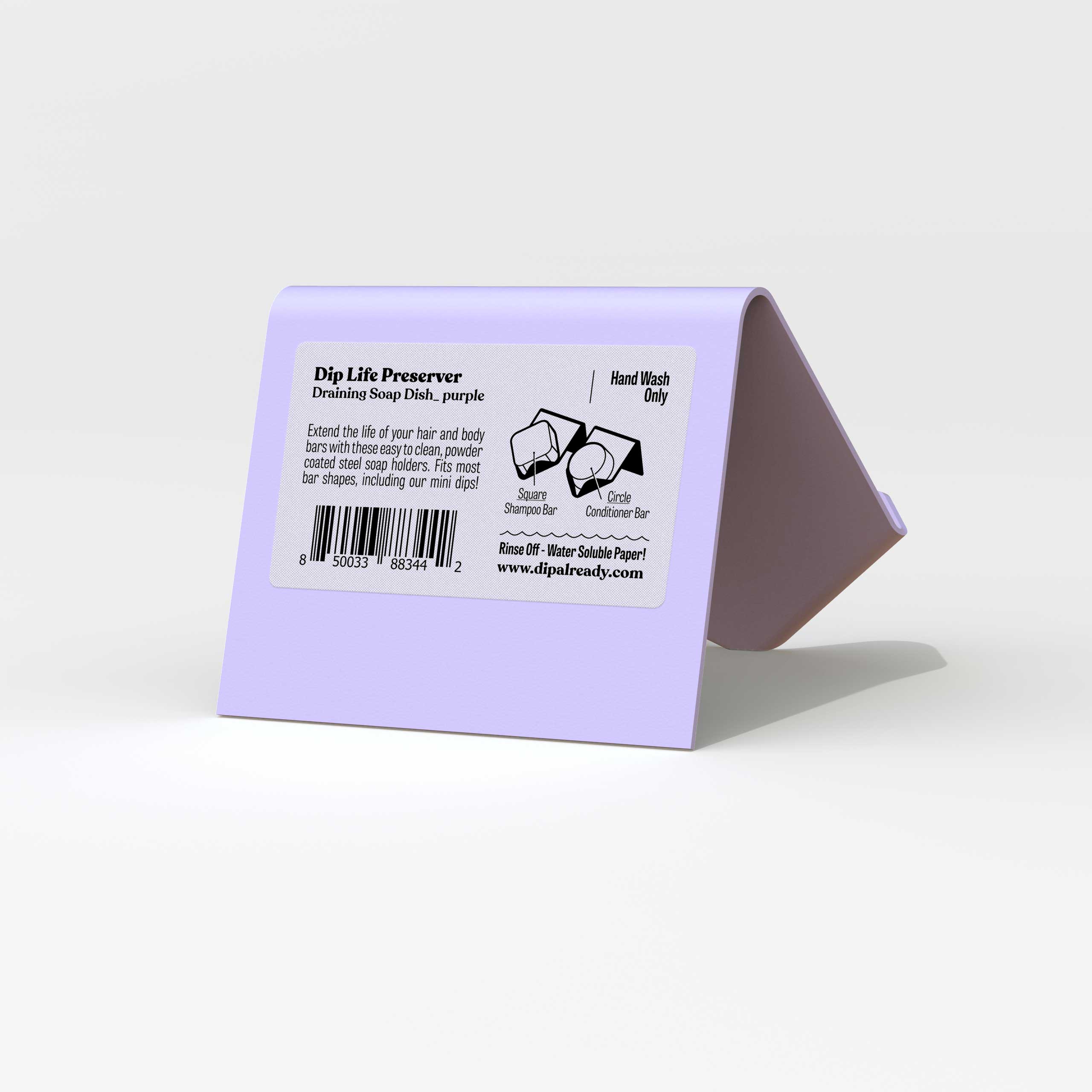 Dip Life Preserver: Light Purple Draining Soap Dish (single unit)