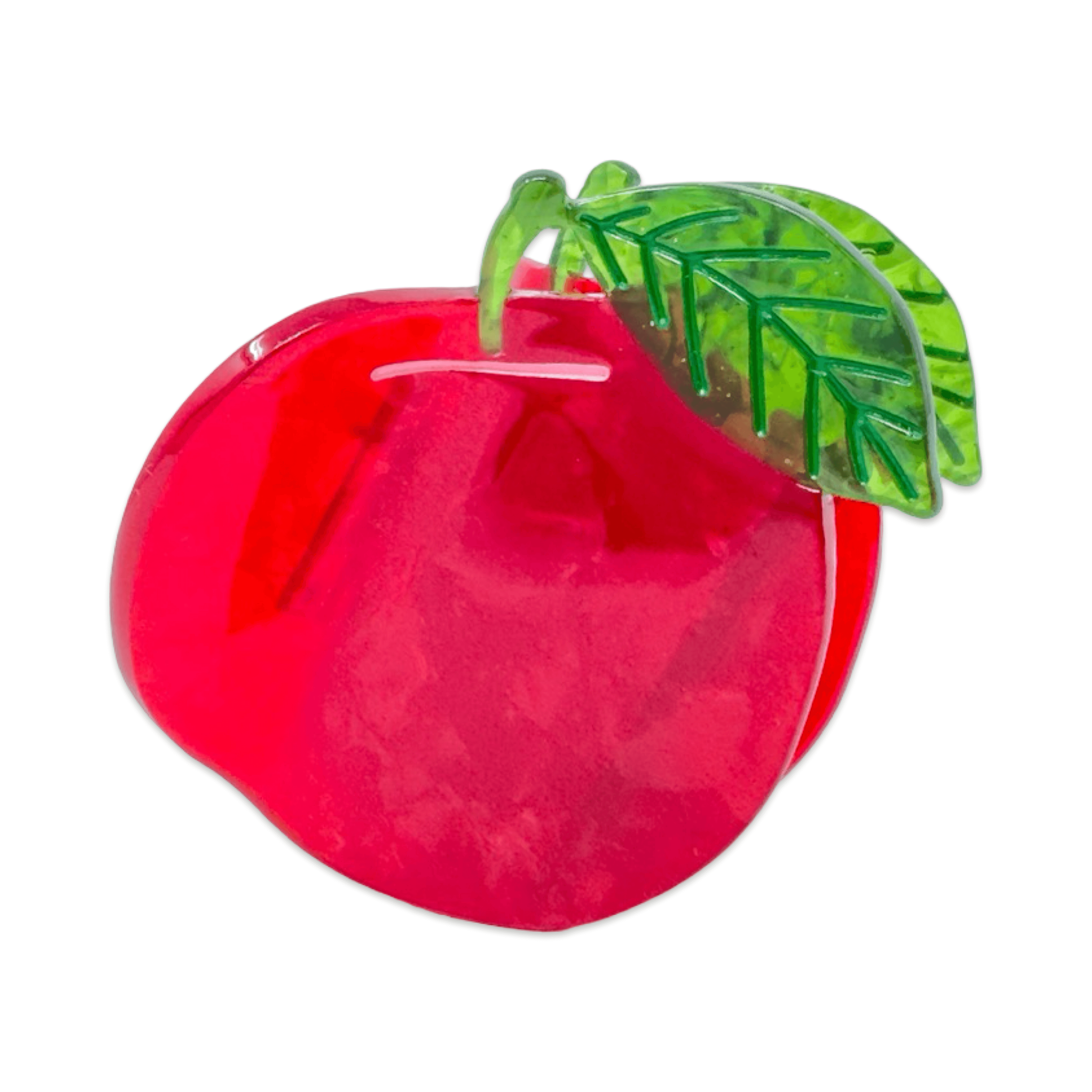 Midi Red Apple Hair Claw Clip by Jenny Lemons