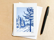 Backcountry Winter Blank Greeting Card by Nan Onkka Prints