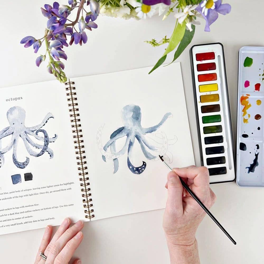 Watercolor Paint Set - 12 colors - by emily lex studio