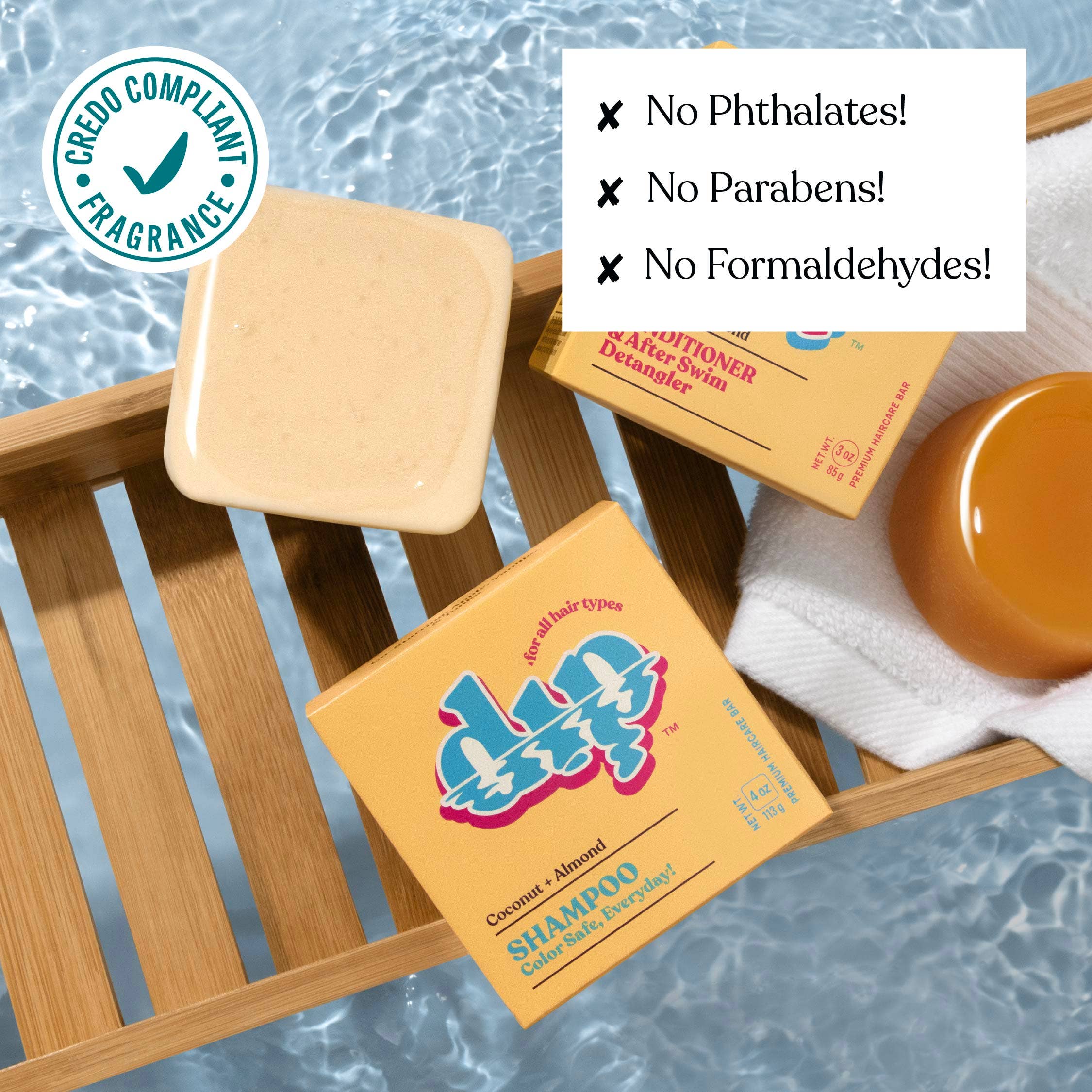 Full-Size Coconut & Almond Shampoo Bar: Color Safe, Everyday by Dip