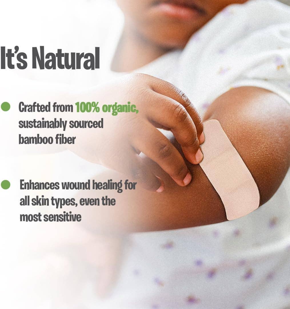 Value Pack Natural Bamboo Bandages, 100 ct by PATCH - Eco First Aid