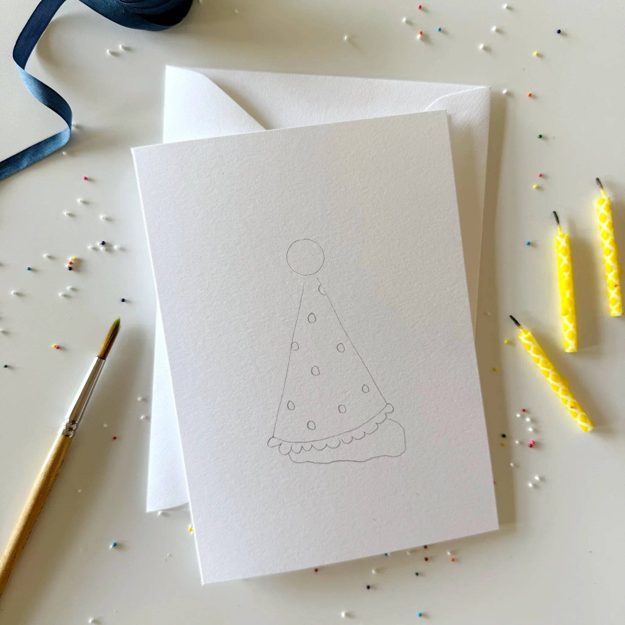 Celebrate Paintable Watercolor Notecard Set by emily lex studio