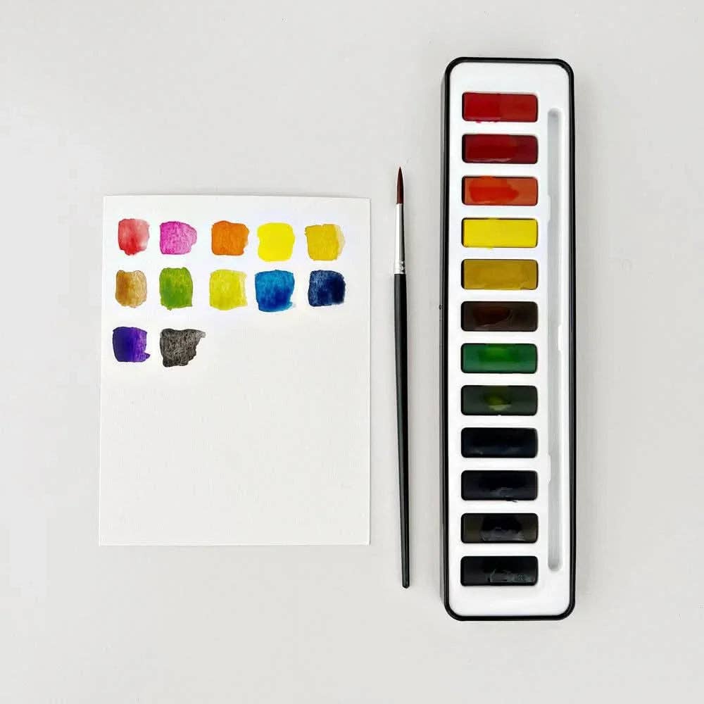 Watercolor Paint Set - 12 colors - by emily lex studio
